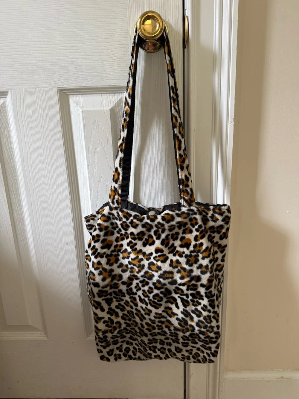 Kenneth Cole Reaction Leopard Print Faux FurTote Bag - Animal Print Shoulder Bag